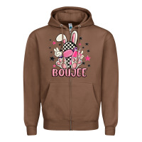 Chestnut boujee checkered easter bunny egg trending Zipper Hoodie - MaliasSmallBusiness