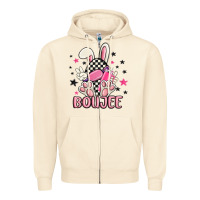 Sandshell boujee checkered easter bunny egg trending Zipper Hoodie - MaliasSmallBusiness