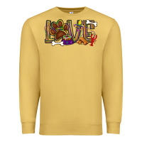 Antique Gold Mardi Gras love dog paw Premium Sweatshirt - BundleAndBundleShop