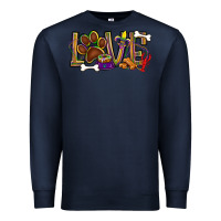 Navy Mardi Gras love dog paw Premium Sweatshirt - BundleAndBundleShop