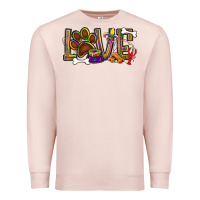 Pale Pink Mardi Gras love dog paw Premium Sweatshirt - BundleAndBundleShop