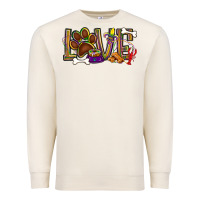 Sandshell Mardi Gras love dog paw Premium Sweatshirt - BundleAndBundleShop