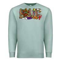Mardi Gras Love Dog Paw Premium Sweatshirt | Teevron