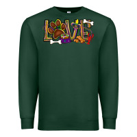 Sports Green Mardi Gras love dog paw Premium Sweatshirt - BundleAndBundleShop