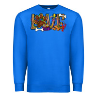 True Royal Mardi Gras love dog paw Premium Sweatshirt - BundleAndBundleShop