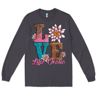 Smoke valentines day love like jesus Long Sleeve Tee - AdoDesignShop