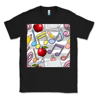Black music class seamless pattern Classic Tee - BundleAndBundleShop