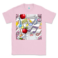 Bubblegum Pink music class seamless pattern Classic Tee - BundleAndBundleShop