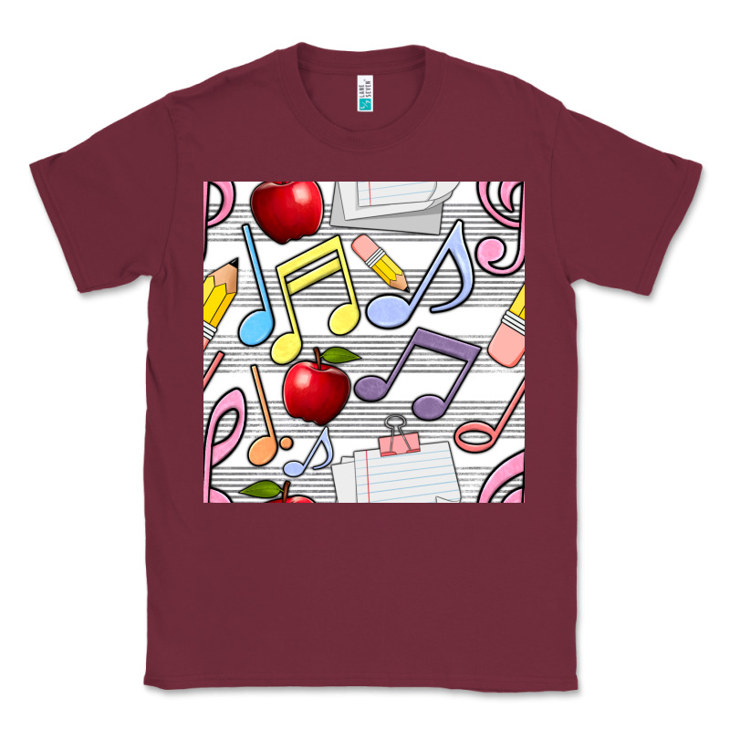 Music Class Seamless Pattern Classic Tee by BundleAndBundleShop | Teevron