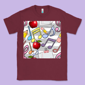 Music Class Seamless Pattern Classic Tee Designed By Bundleandbundleshop