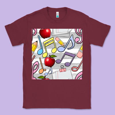 Music Class Seamless Pattern Classic Tee Designed By Bundleandbundleshop