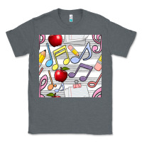 Charcoal Heather music class seamless pattern Classic Tee - BundleAndBundleShop