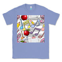 Colony Blue music class seamless pattern Classic Tee - BundleAndBundleShop