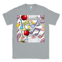 Heather Grey music class seamless pattern Classic Tee - BundleAndBundleShop