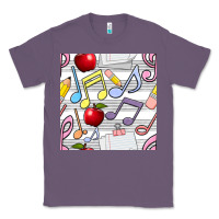 Lavender music class seamless pattern Classic Tee - BundleAndBundleShop