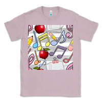 Lilac music class seamless pattern Classic Tee - BundleAndBundleShop