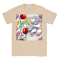Mushroom music class seamless pattern Classic Tee - BundleAndBundleShop