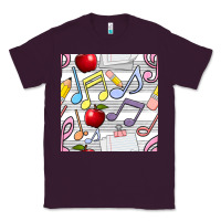 Plum music class seamless pattern Classic Tee - BundleAndBundleShop