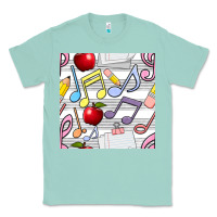 Seafoam music class seamless pattern Classic Tee - BundleAndBundleShop