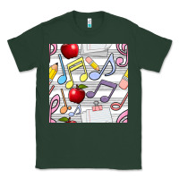 Sports Green music class seamless pattern Classic Tee - BundleAndBundleShop