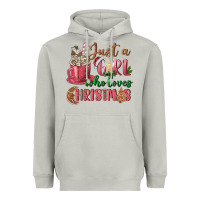 Pink Just A Girl Who Loves Christmas Heavyweight Hoodie | Teevron