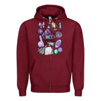 Burgundy cheer mom Zipper Hoodie - MaliasSmallBusiness