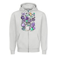 Dove Grey cheer mom Zipper Hoodie - MaliasSmallBusiness
