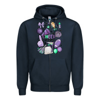Navy cheer mom Zipper Hoodie - MaliasSmallBusiness