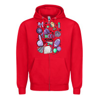 Red cheer mom Zipper Hoodie - MaliasSmallBusiness