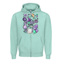 Seafoam cheer mom Zipper Hoodie - MaliasSmallBusiness