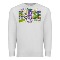 Dove Grey Mardi Gras nurse Premium Sweatshirt - BundleAndBundleShop