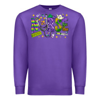 Purple Mardi Gras nurse Premium Sweatshirt - BundleAndBundleShop