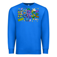 True Royal Mardi Gras nurse Premium Sweatshirt - BundleAndBundleShop