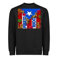 Black puerto rico coqui leopard Heavyweight Sweatshirt - AdoDesignShop