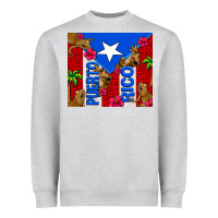 Heather Grey puerto rico coqui leopard Heavyweight Sweatshirt - AdoDesignShop