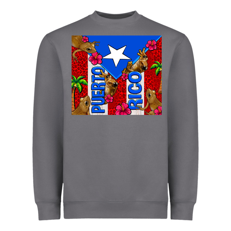 Puerto Rico Coqui Leopard Heavyweight Sweatshirt by AdoDesignShop | Teevron