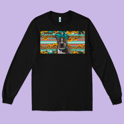 Pittbull License Plate Long Sleeve Tee Designed By Artiststas