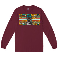 Burgundy pittbull license plate Long Sleeve Tee - Artiststas
