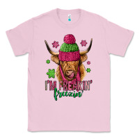 Bubblegum Pink i'm freakin freezin pink christmas long haired cow Classic Tee - Jasminsmagicworld