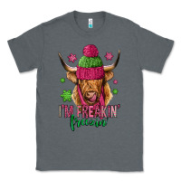 Charcoal Heather i'm freakin freezin pink christmas long haired cow Classic Tee - Jasminsmagicworld