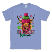 Colony Blue i'm freakin freezin pink christmas long haired cow Classic Tee - Jasminsmagicworld