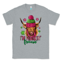 Heather Grey i'm freakin freezin pink christmas long haired cow Classic Tee - Jasminsmagicworld