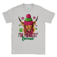 Moon Dust i'm freakin freezin pink christmas long haired cow Classic Tee - Jasminsmagicworld