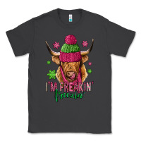 Smoke i'm freakin freezin pink christmas long haired cow Classic Tee - Jasminsmagicworld