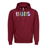 Burgundy bubs Zipper Hoodie - MaliasSmallBusiness