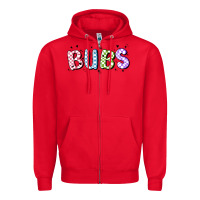 Red bubs Zipper Hoodie - MaliasSmallBusiness