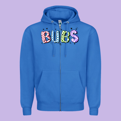 Bubs Zipper Hoodie Designed By Maliassmallbusiness