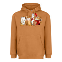 Meerkat Christmas Milk and Cookie Latte Coffee Cups Heavyweight Hoodie - MaliasSmallBusiness
