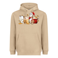 Mushroom Christmas Milk and Cookie Latte Coffee Cups Heavyweight Hoodie - MaliasSmallBusiness