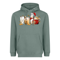 Sage Christmas Milk and Cookie Latte Coffee Cups Heavyweight Hoodie - MaliasSmallBusiness